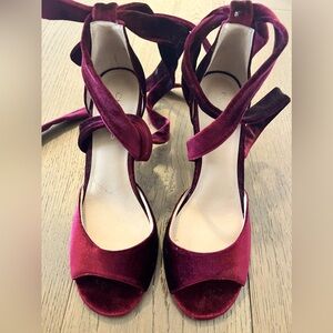 Charles David Burgundy Wine Velvet heels (Nordstrom) Size 8.5